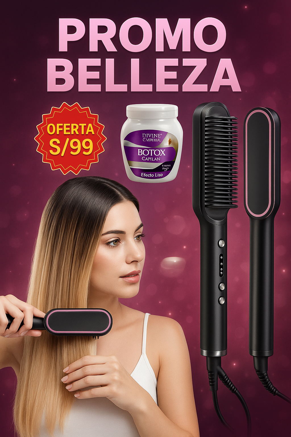 COMBO BELLEZA (CEPILLO PROFESIONAL➕CREMA ALIZADORA)