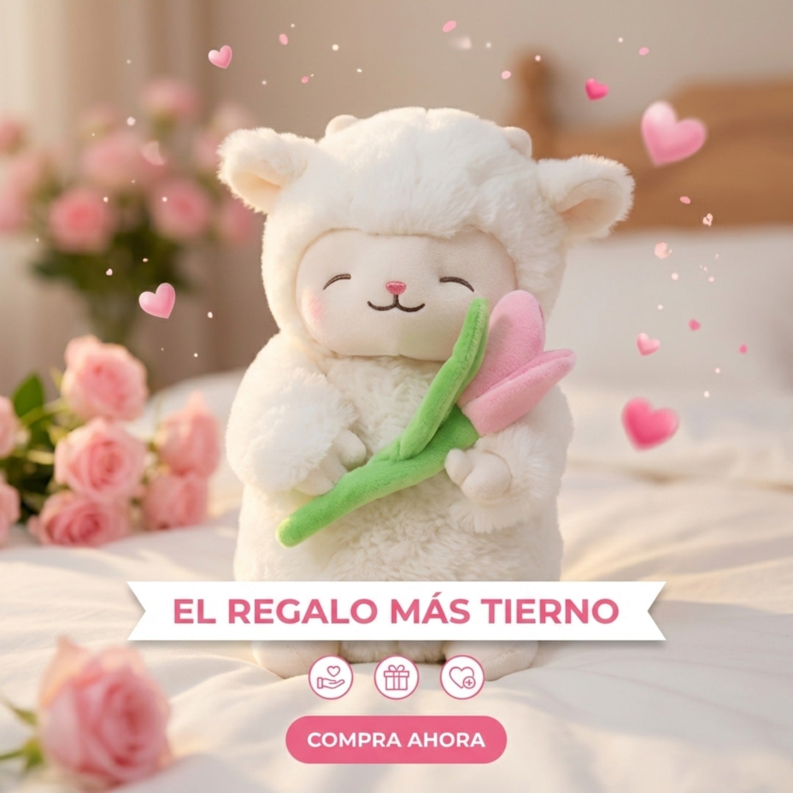 1 cordero con tulipan